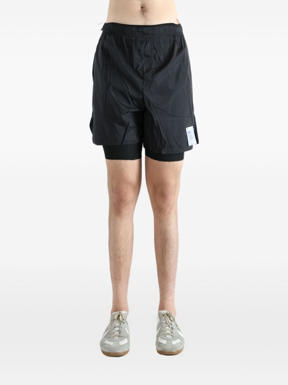 Shorts a doppio strato TECHSILK™ da 8" in nero Satisfy - unisex 