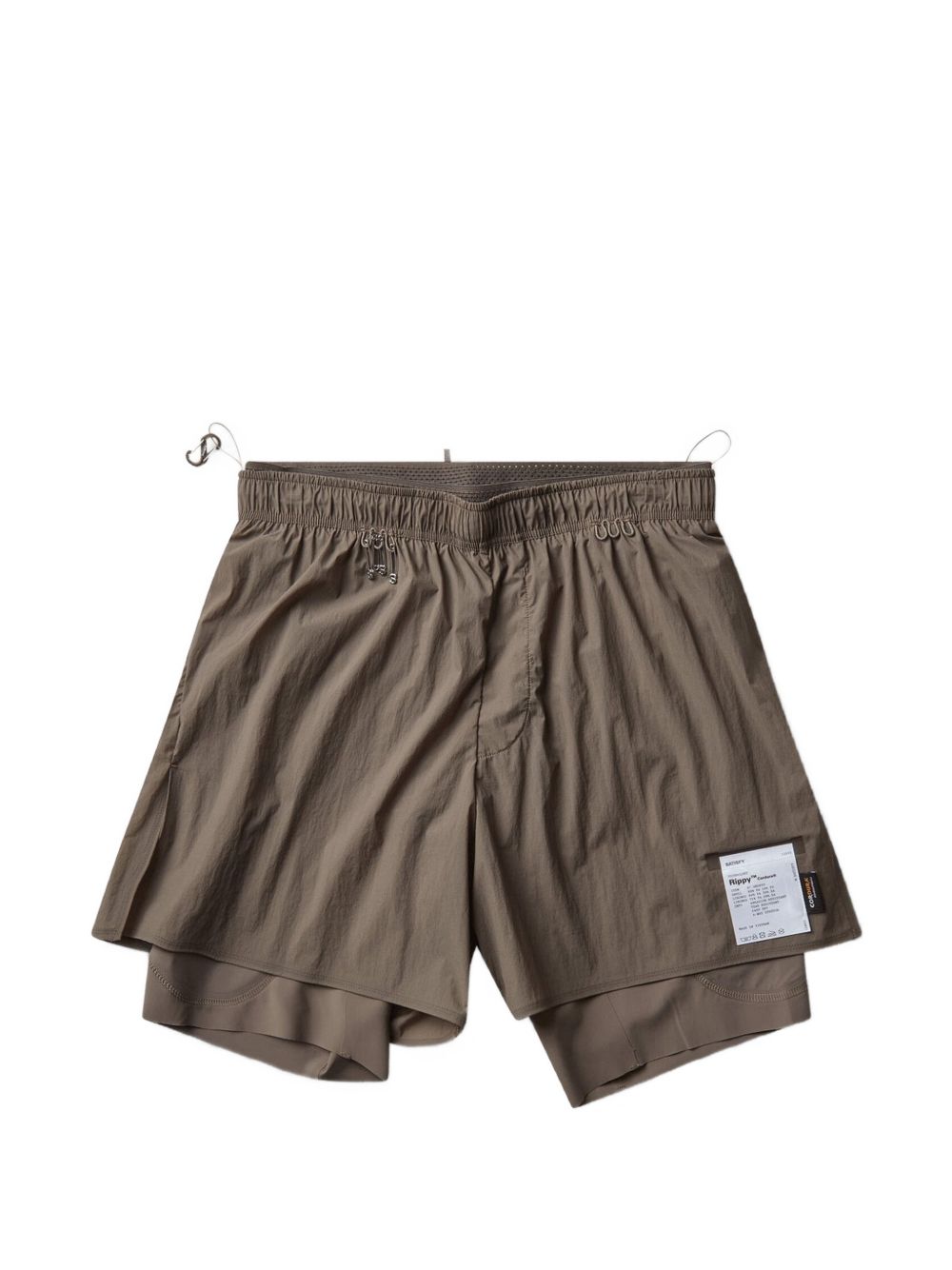 Shorts tecnici da running in marrone 