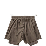 Shorts tecnici da running in marrone 