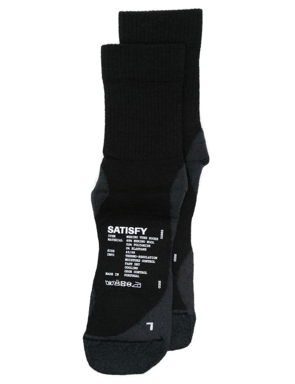 Calzini con logo in nero Satisfy - unisex 