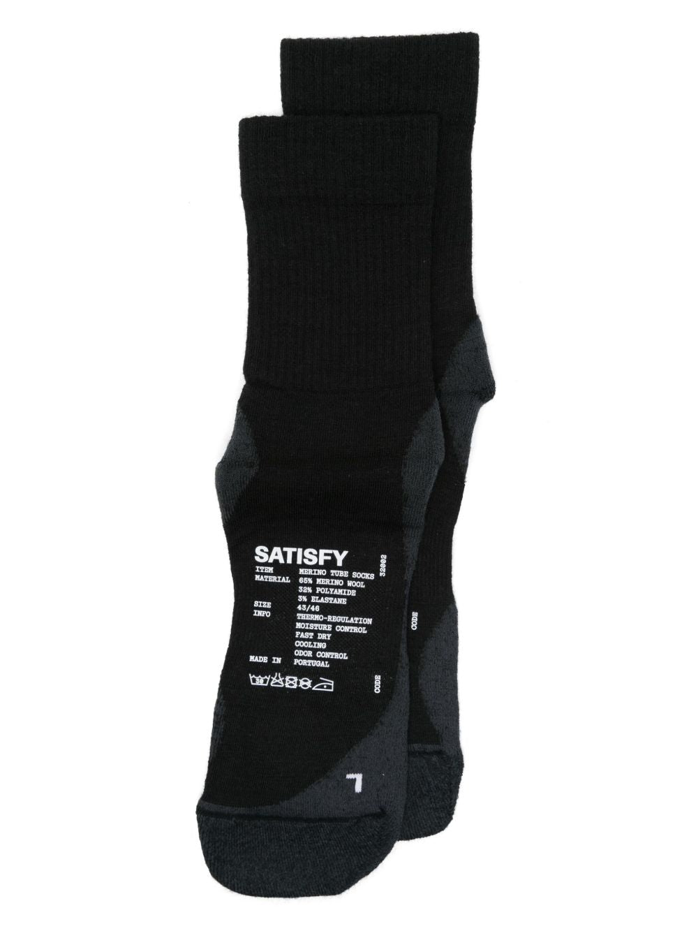 Calzini con logo in nero Satisfy - unisex 