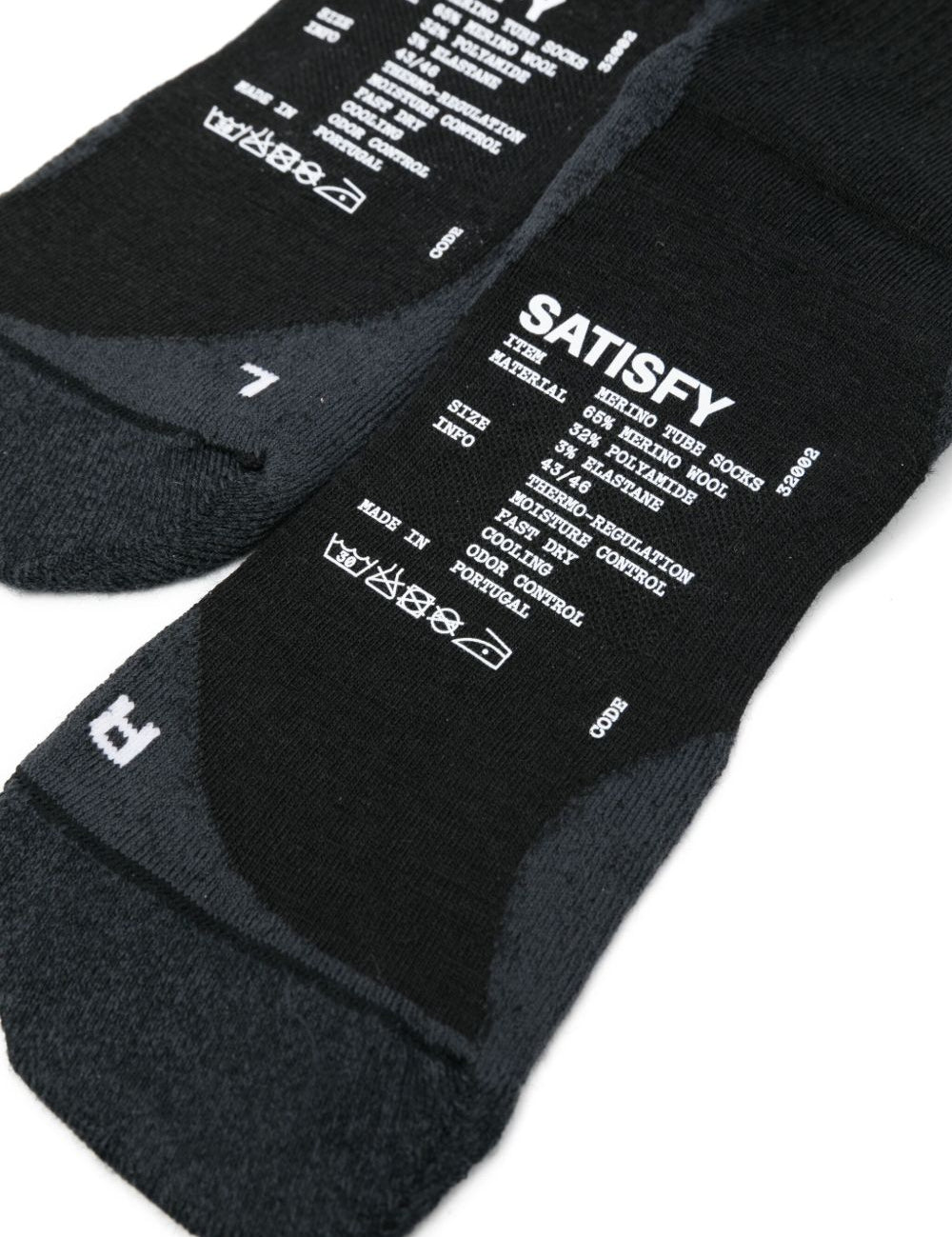 Calzini con logo in nero Satisfy - unisex 