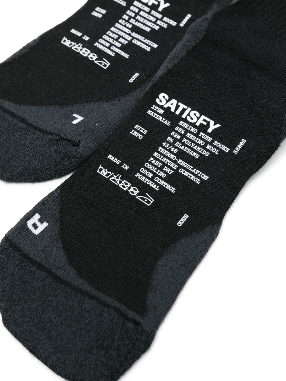 Calzini con logo in nero Satisfy - unisex 