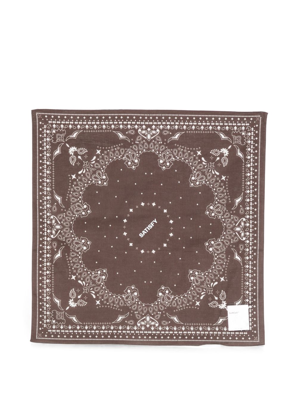 Bandana SoftCell con stampa paisley in marrone 