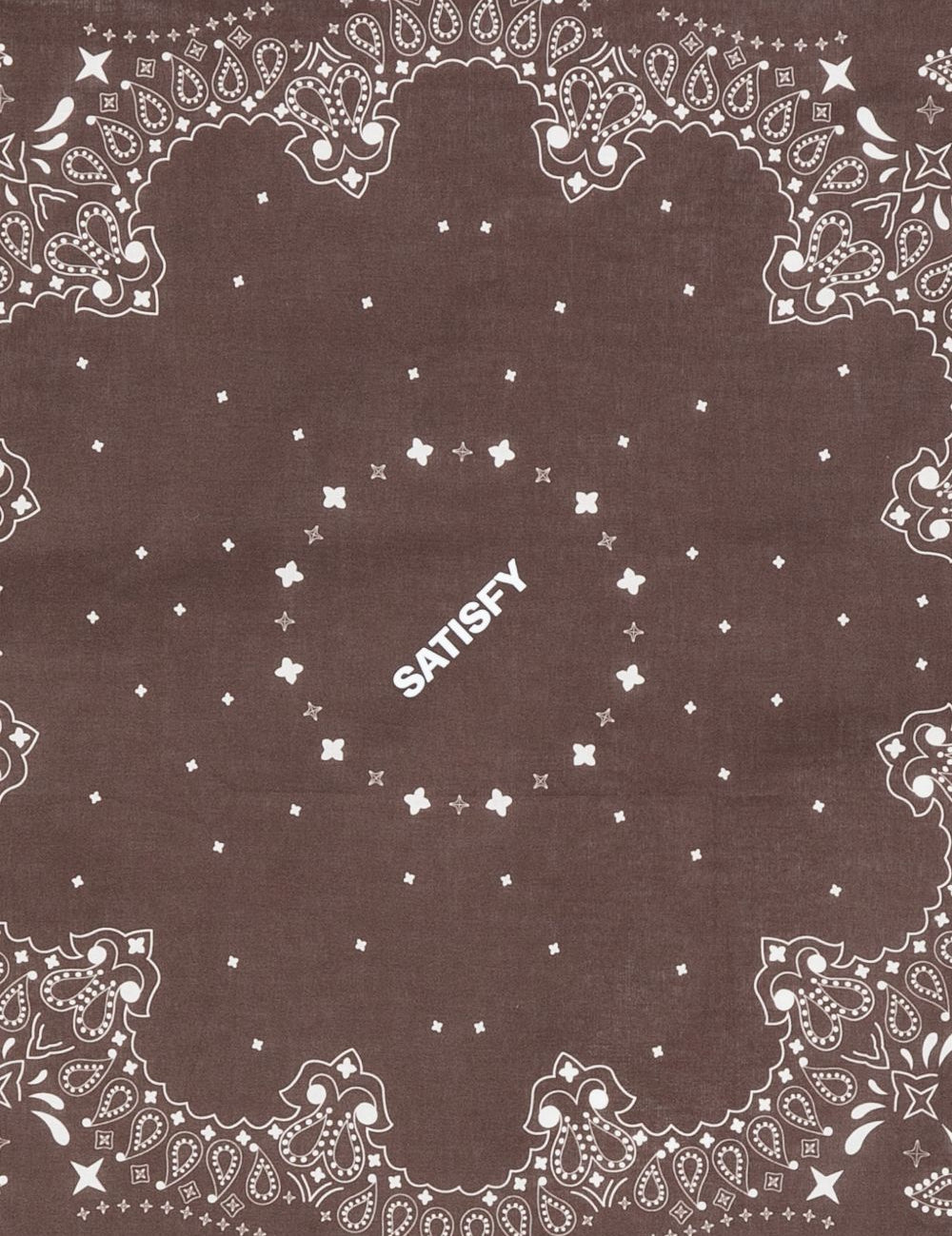 Bandana SoftCell con stampa paisley in marrone 