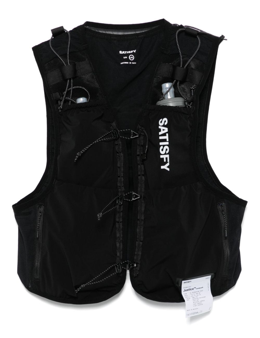 Gilet Justice e borracce in nero Satisfy - unisex 