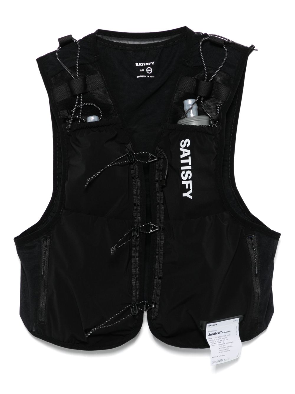 Gilet Justice e borracce in nero Satisfy - unisex 