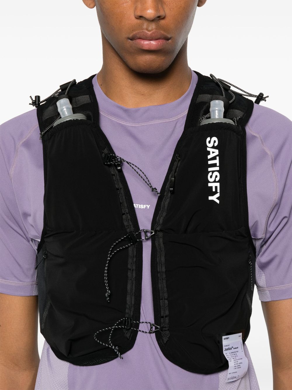 Gilet Justice e borracce in nero Satisfy - unisex 