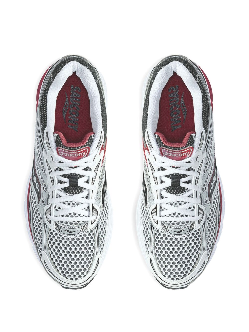Sneakers con punta rotonda e pannelli in rosso Saucony - uomo 