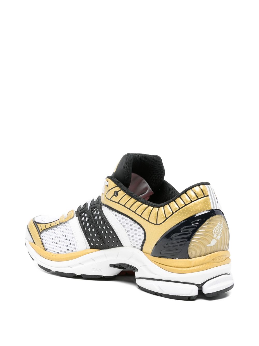 Sneakers Pro Grid Paramount in bianco e oro 