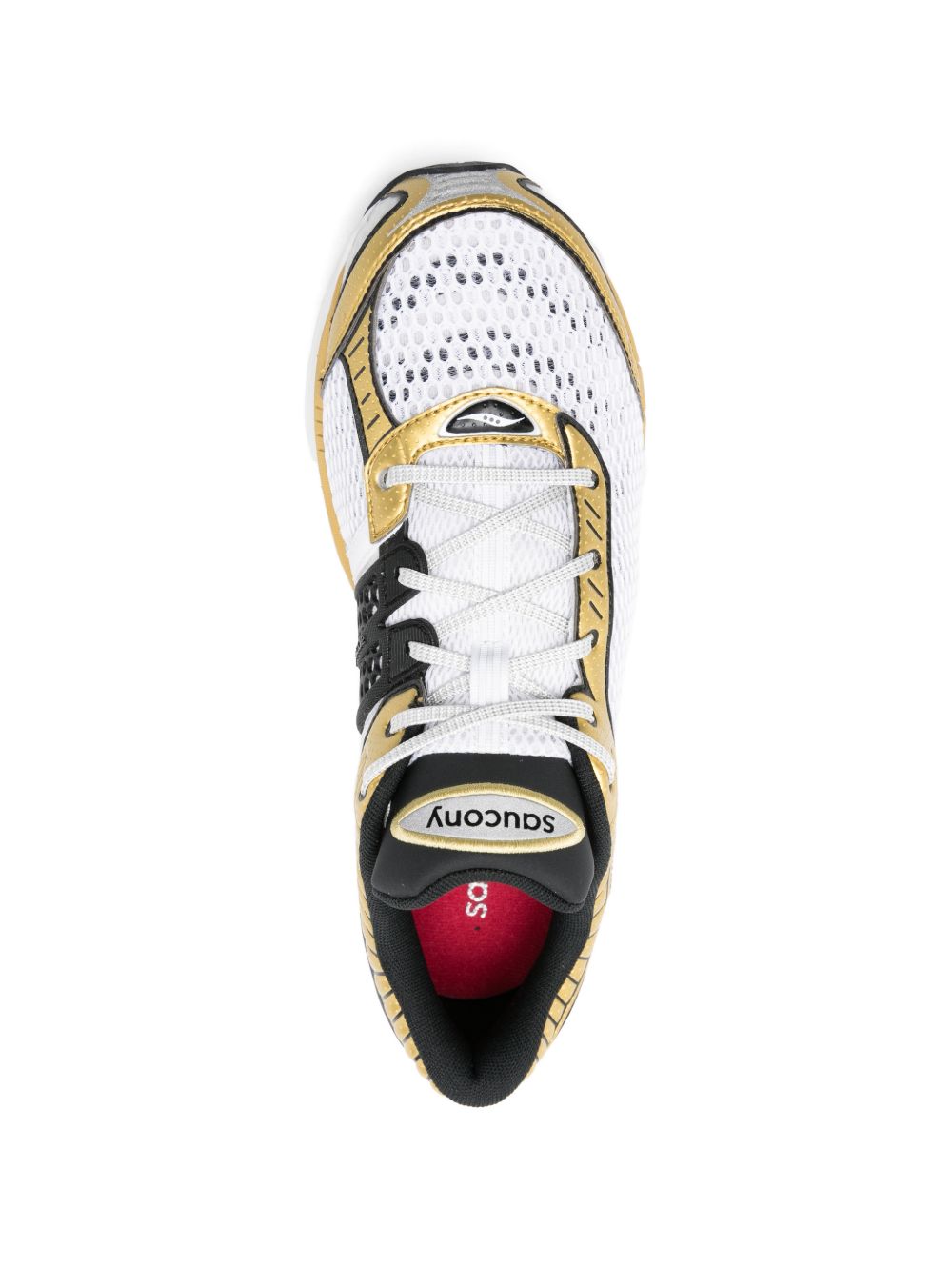 Sneakers Pro Grid Paramount in bianco e oro 