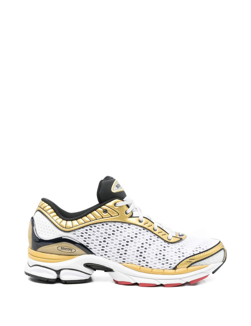 Sneakers Pro Grid Paramount in bianco e oro 