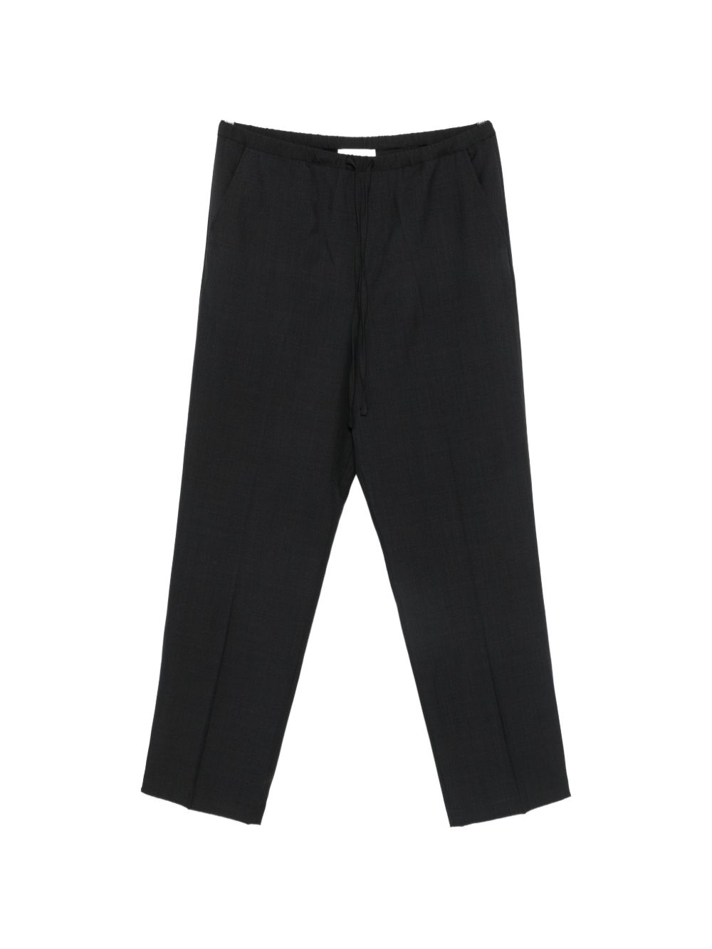 Pantaloni con coulisse in vita e piega precisa in nero Second layer - uomo 