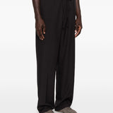 Pantaloni con coulisse in vita e piega precisa in nero Second layer - uomo 