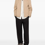 Pantaloni con coulisse in vita e piega precisa in nero Second layer - uomo 