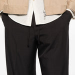 Pantaloni con coulisse in vita e piega precisa in nero Second layer - uomo 