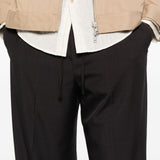 Pantaloni con coulisse in vita e piega precisa in nero Second layer - uomo 