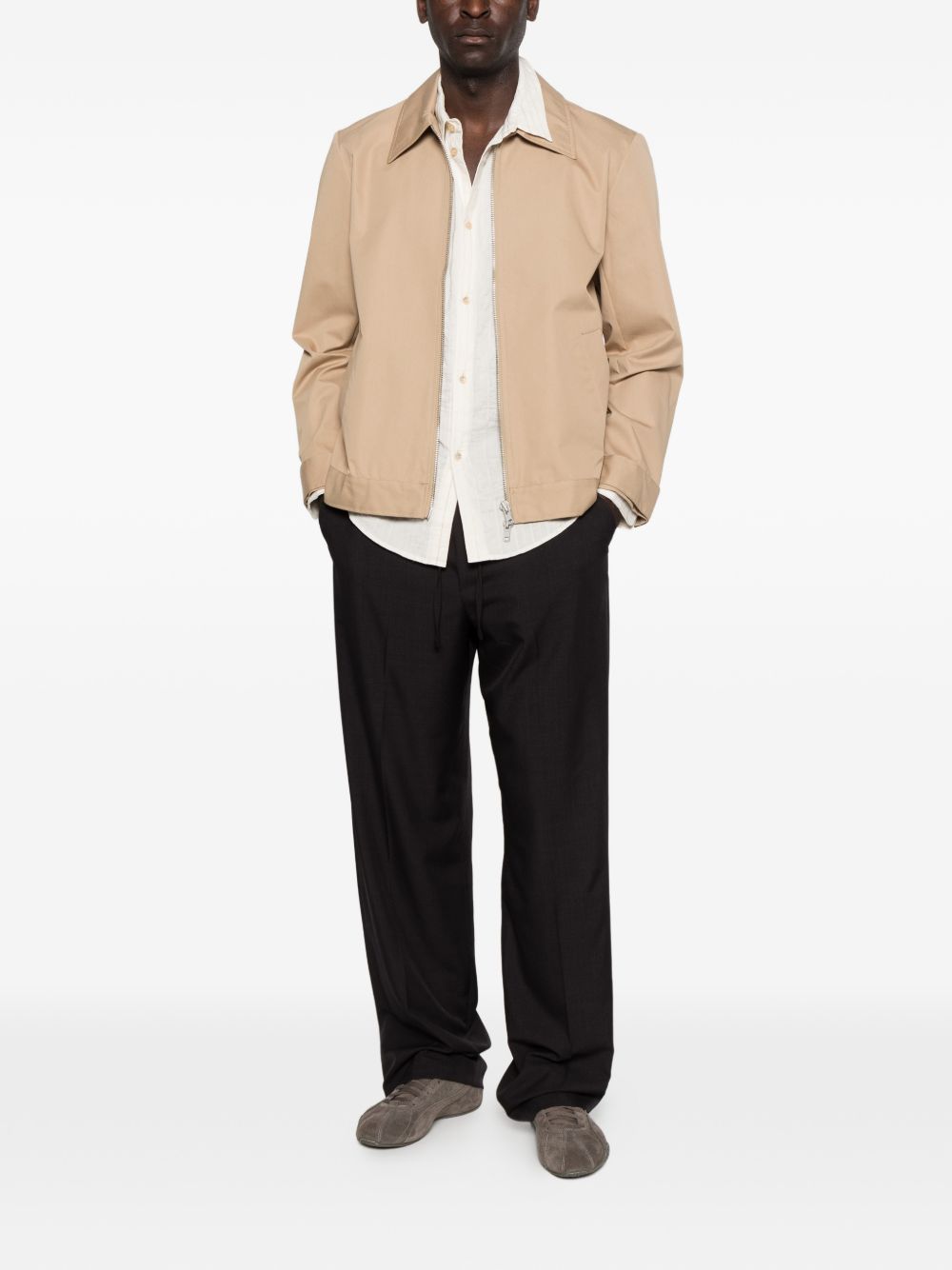 Pantaloni con coulisse in vita e piega precisa in nero Second layer - uomo 