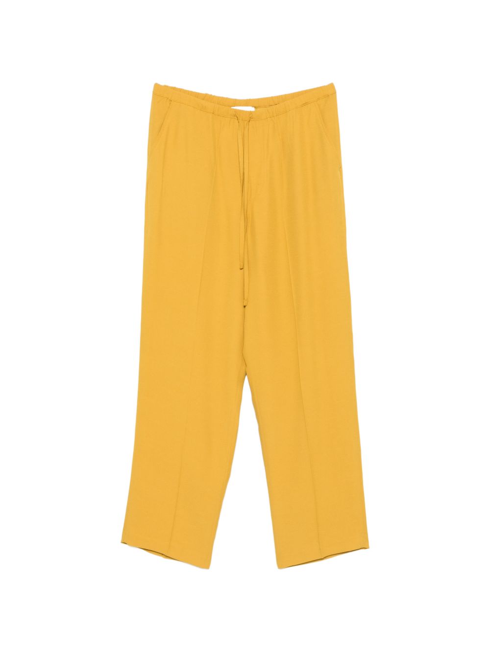 Pantaloni con coulisse in vita e piega stirata in giallo Second layer - uomo 
