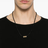 T-shirt a maniche lunghe in maglia a cuscinetto in nero Second layer - uomo 
