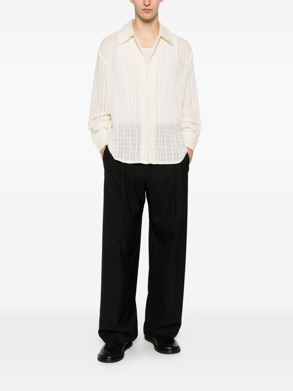 Camicia a maniche lunghe in bianco Sefr - uomo 