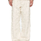 Jeans nikos con frange in bianco 