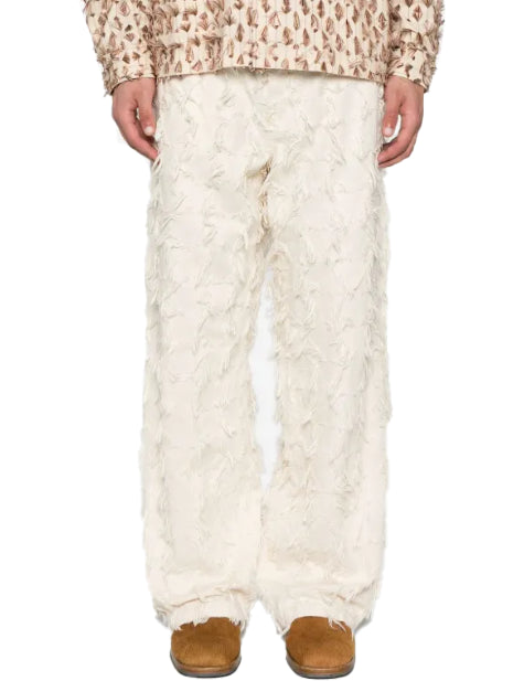 Jeans nikos con frange in bianco 
