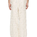 Jeans nikos con frange in bianco 