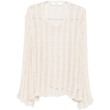 Maglione a maniche lunghe AETAS in maglia aperta in bianco Sefr - uomo 