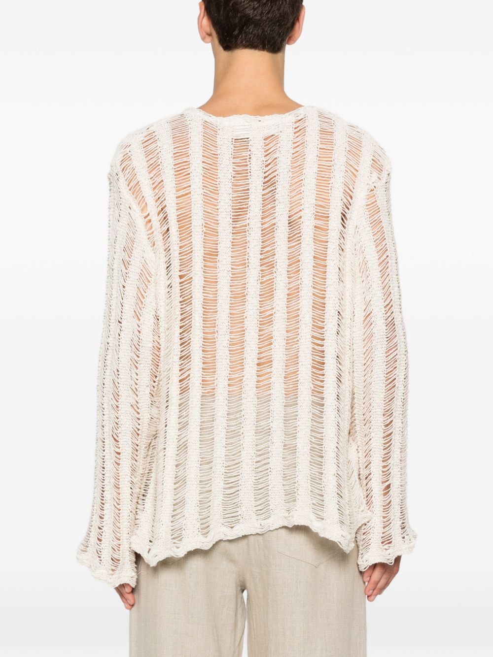 Maglione a maniche lunghe AETAS in maglia aperta in bianco Sefr - uomo 