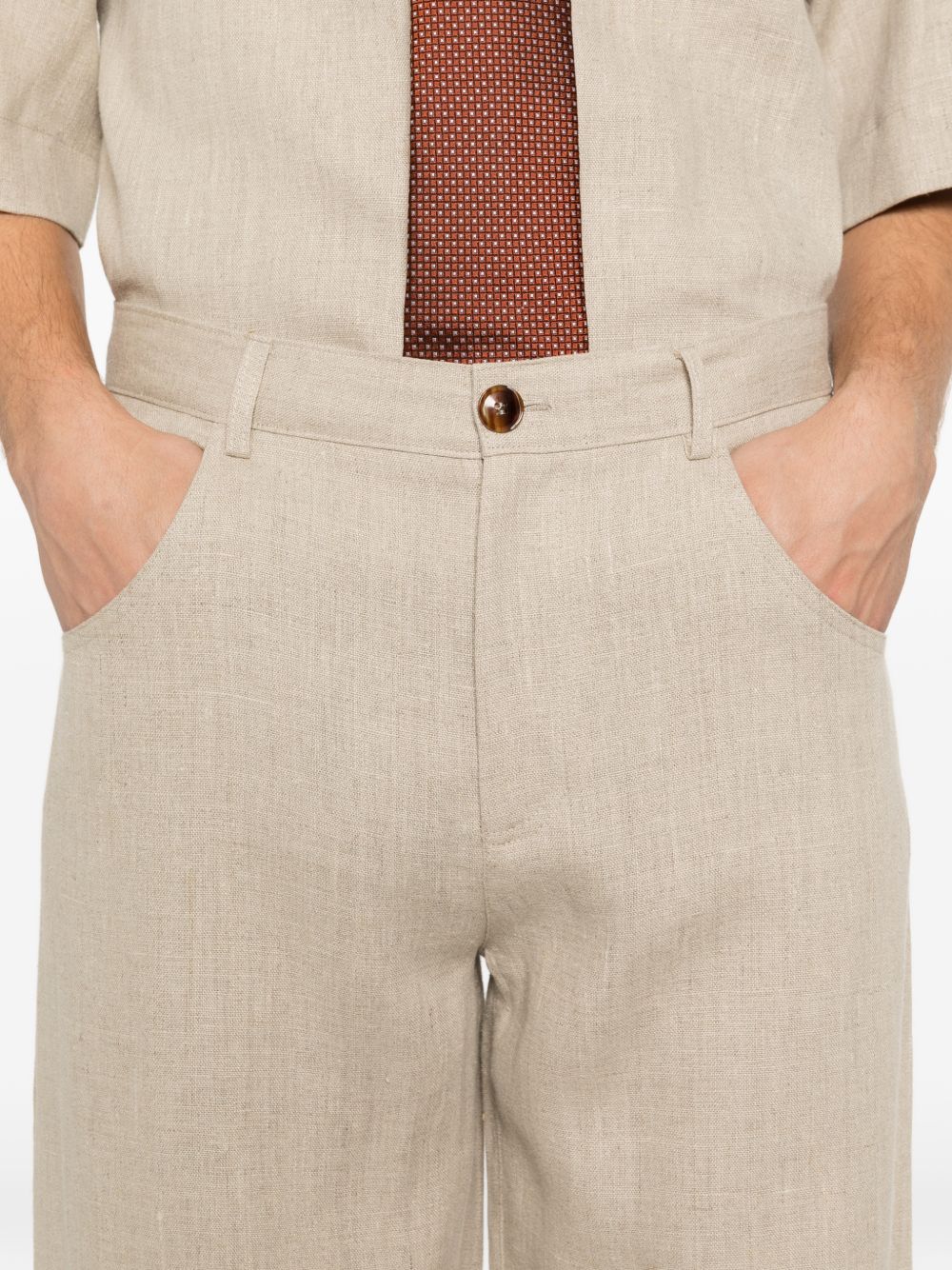 Pantaloni a gamba larga arno in beige Sefr - uomo 