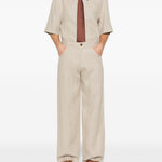 Pantaloni a gamba larga arno in beige Sefr - uomo 