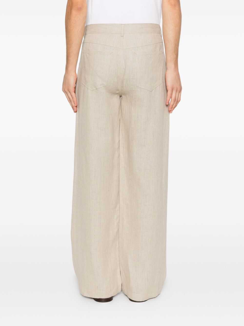 Pantaloni a gamba larga arno in beige Sefr - uomo 
