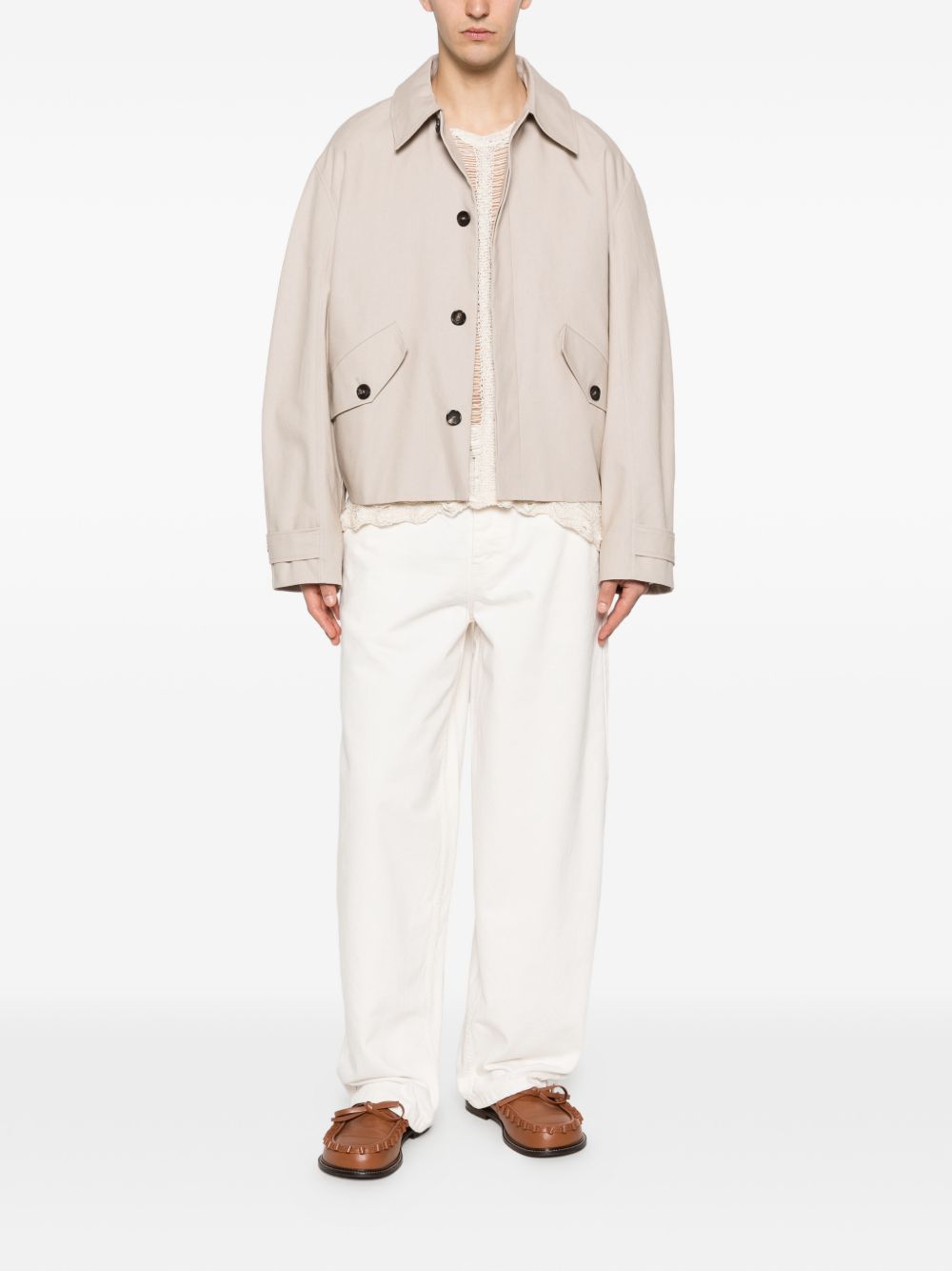 Giacca cosme con bottoni e tasca con patta in beige Sefr - uomo 
