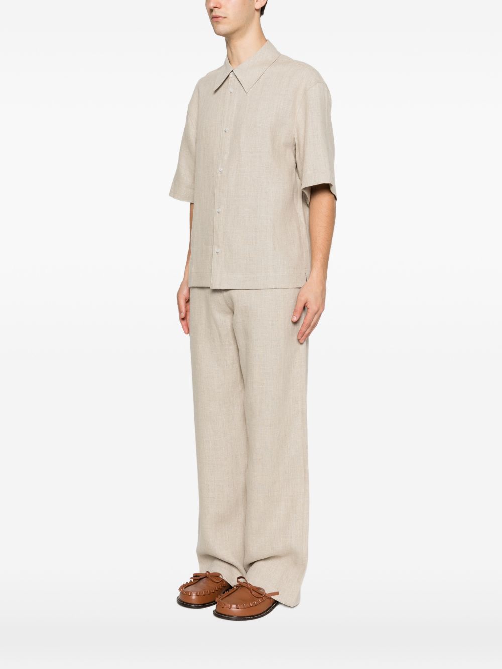 Camicia a maniche corte dao in beige Sefr - uomo 
