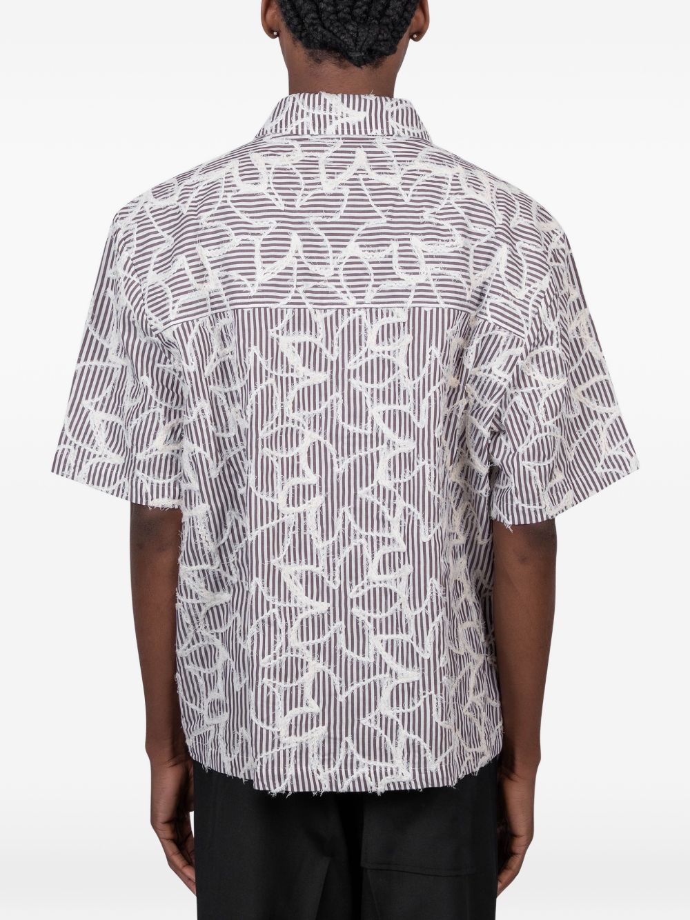 Camicia a righe in grigio Séfr - uomo 