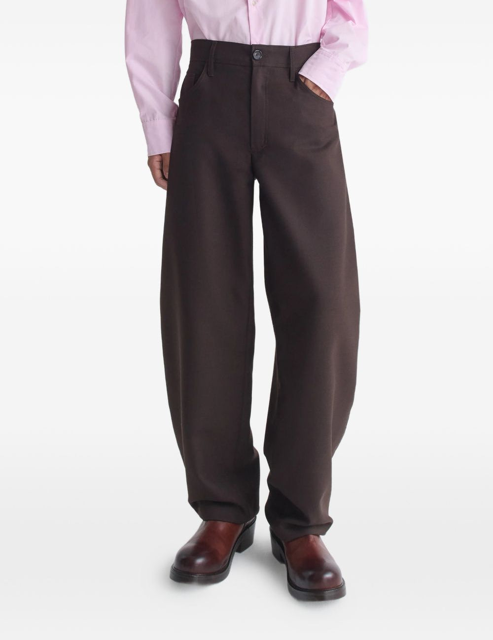 Pantaloni Gino con applicazione in marrone Sefr - uomo 