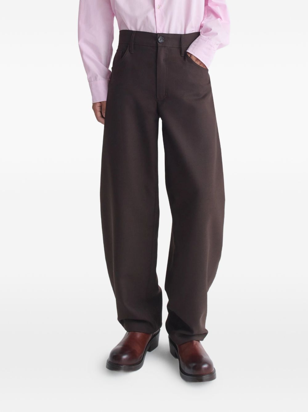 Pantaloni Gino con applicazione in marrone Sefr - uomo 