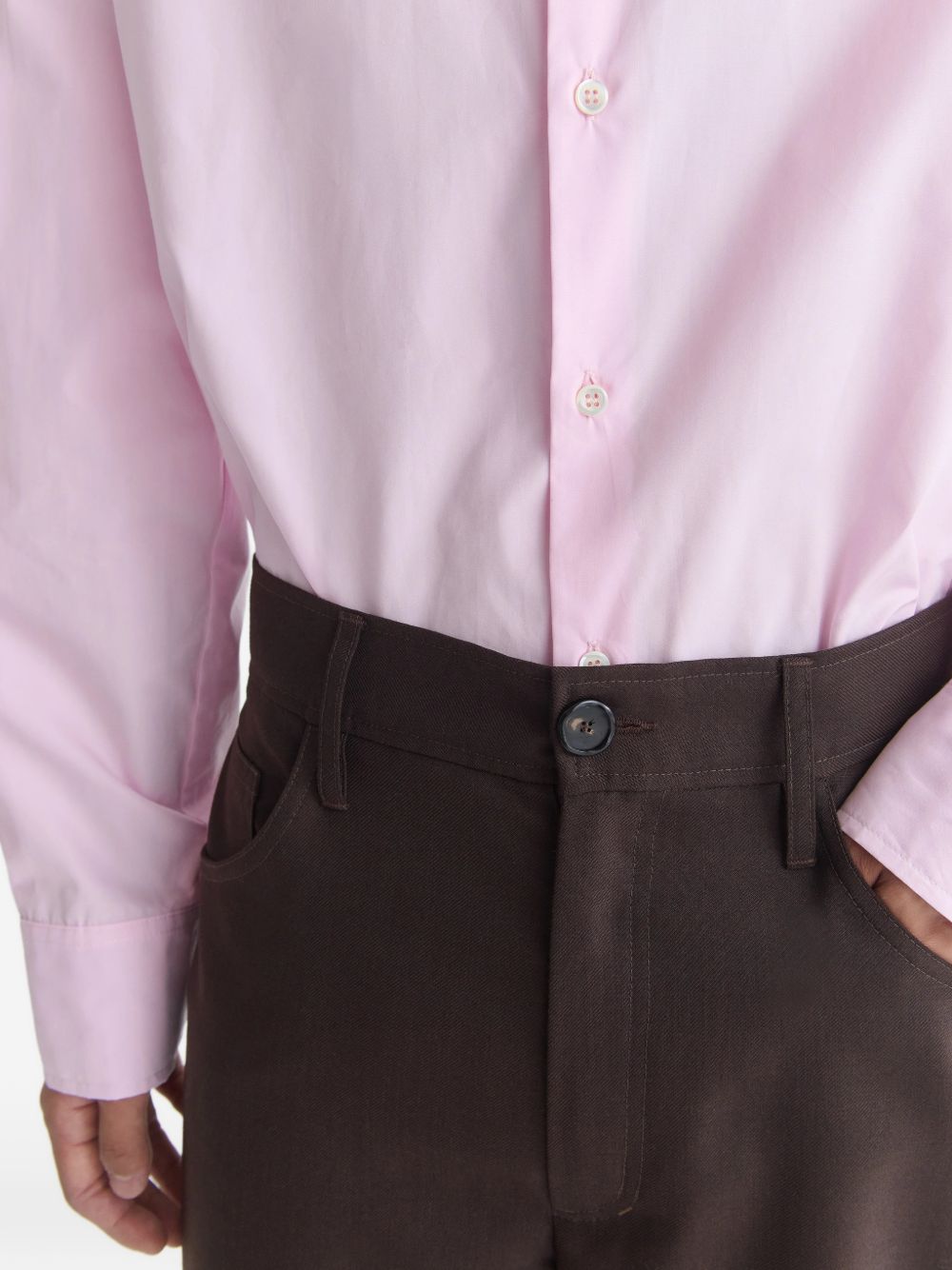 Pantaloni Gino con applicazione in marrone Sefr - uomo 
