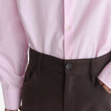 Pantaloni Gino con applicazione in marrone Sefr - uomo 