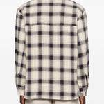 Camicia a maniche lunghe a quadri WES in blu e beige Sefr - uomo 