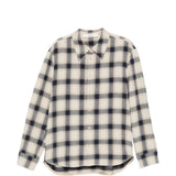 Camicia a maniche lunghe a quadri WES in blu e beige Sefr - uomo 