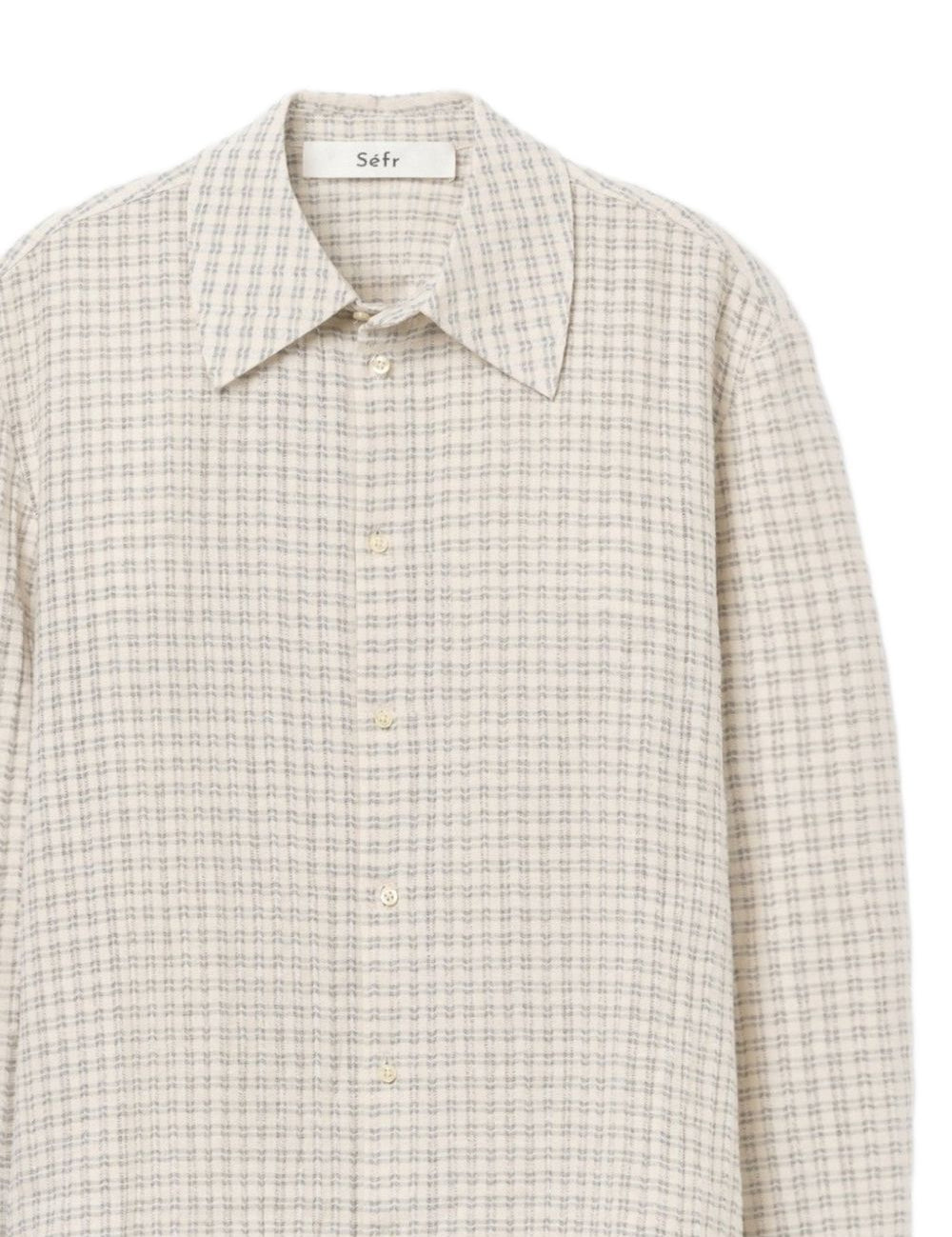 Camicia A Quadretti Wes in beige Sefr - uomo 