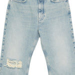 Jeans a gamba dritta swirl in celeste Sefr - uomo 