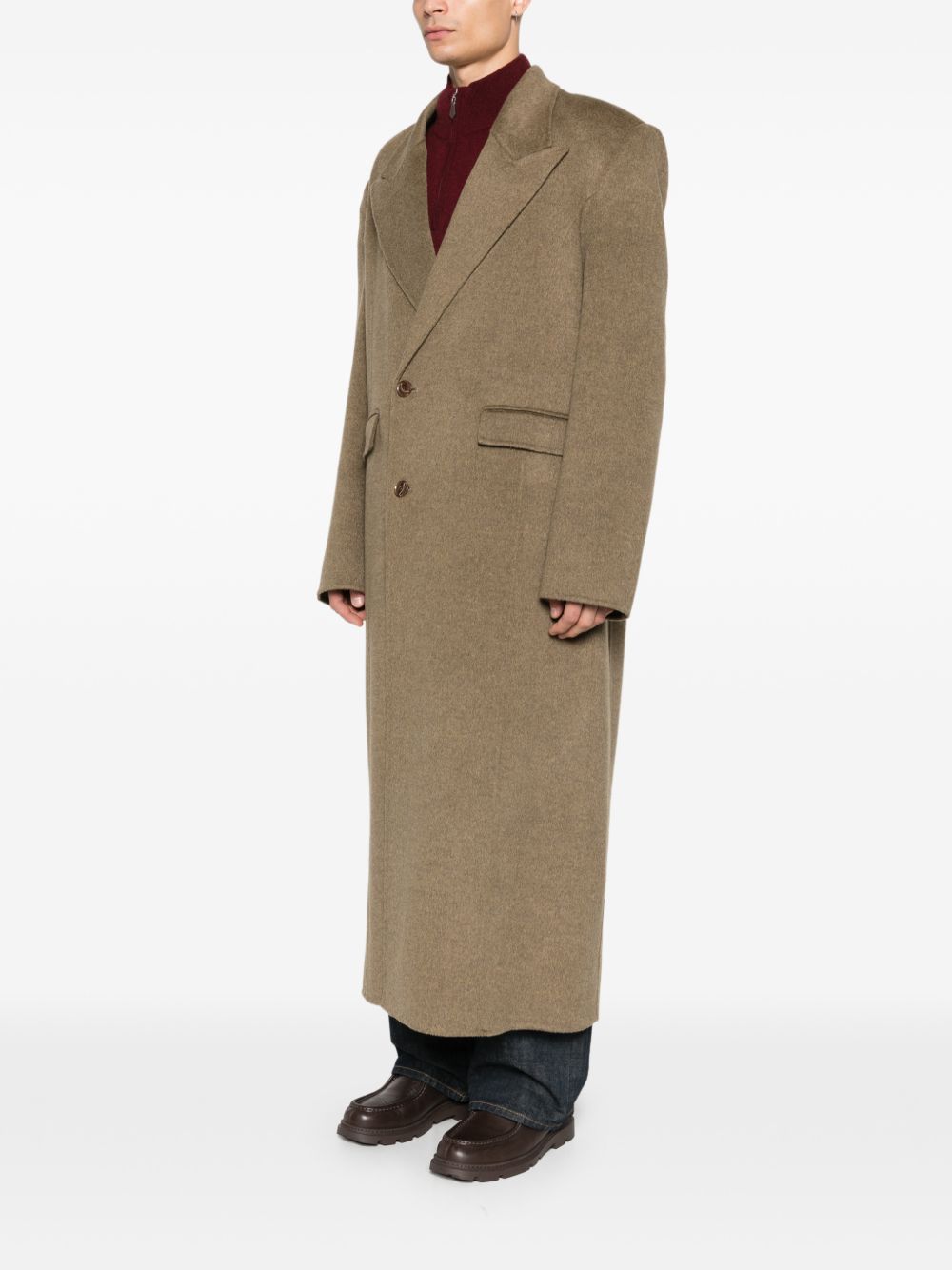 Cappotto monopetto Tetsu in verde Sefr - uomo 