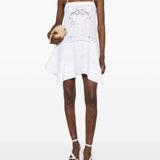 Abito mini ricamato in bianco Self-Portrait - donna 