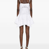 Abito mini ricamato in bianco Self-Portrait - donna 