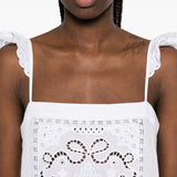 Abito mini ricamato in bianco Self-Portrait - donna 