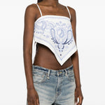 Top con stampa in bianco Self-Portrait - donna 