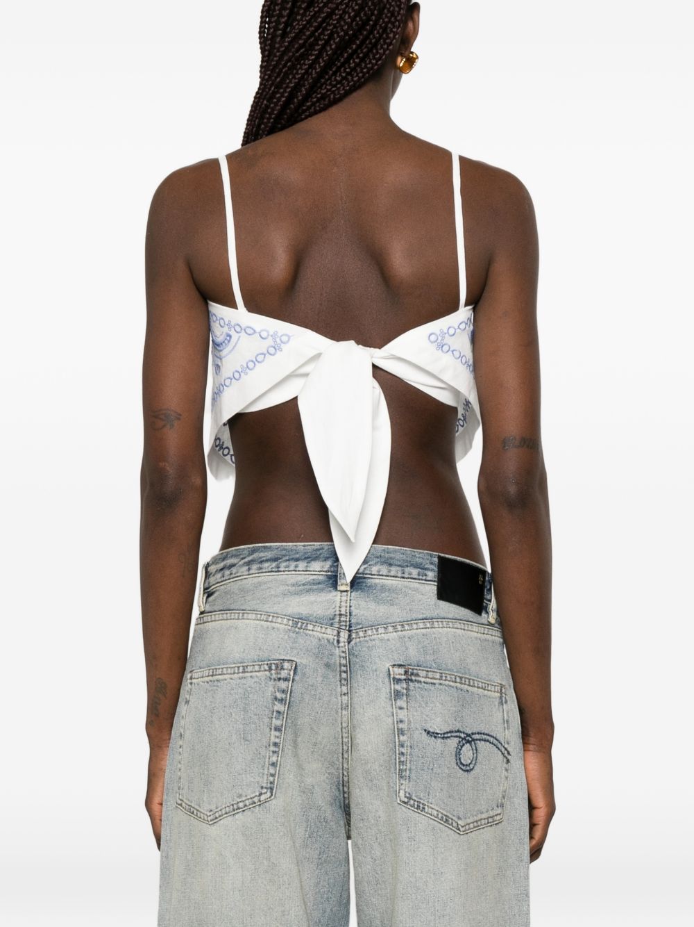 Top con stampa in bianco Self-Portrait - donna 